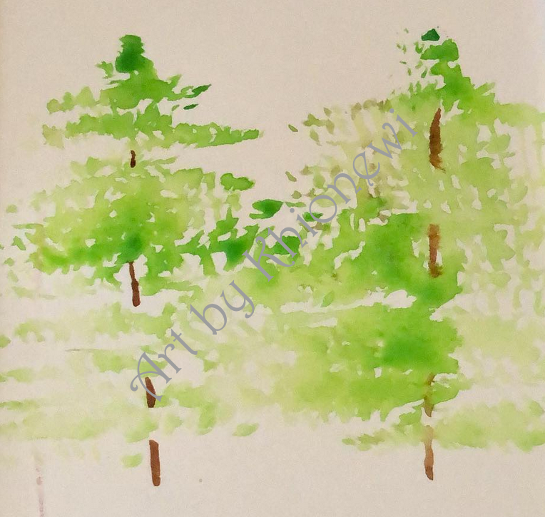 Watercolor trees